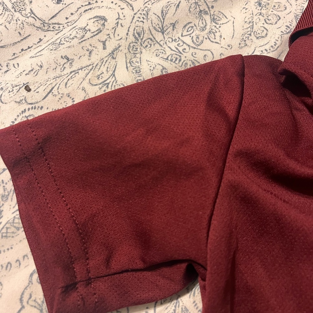 Izod Maroon Polo Shirt Classic Style - Picture 7 of 8